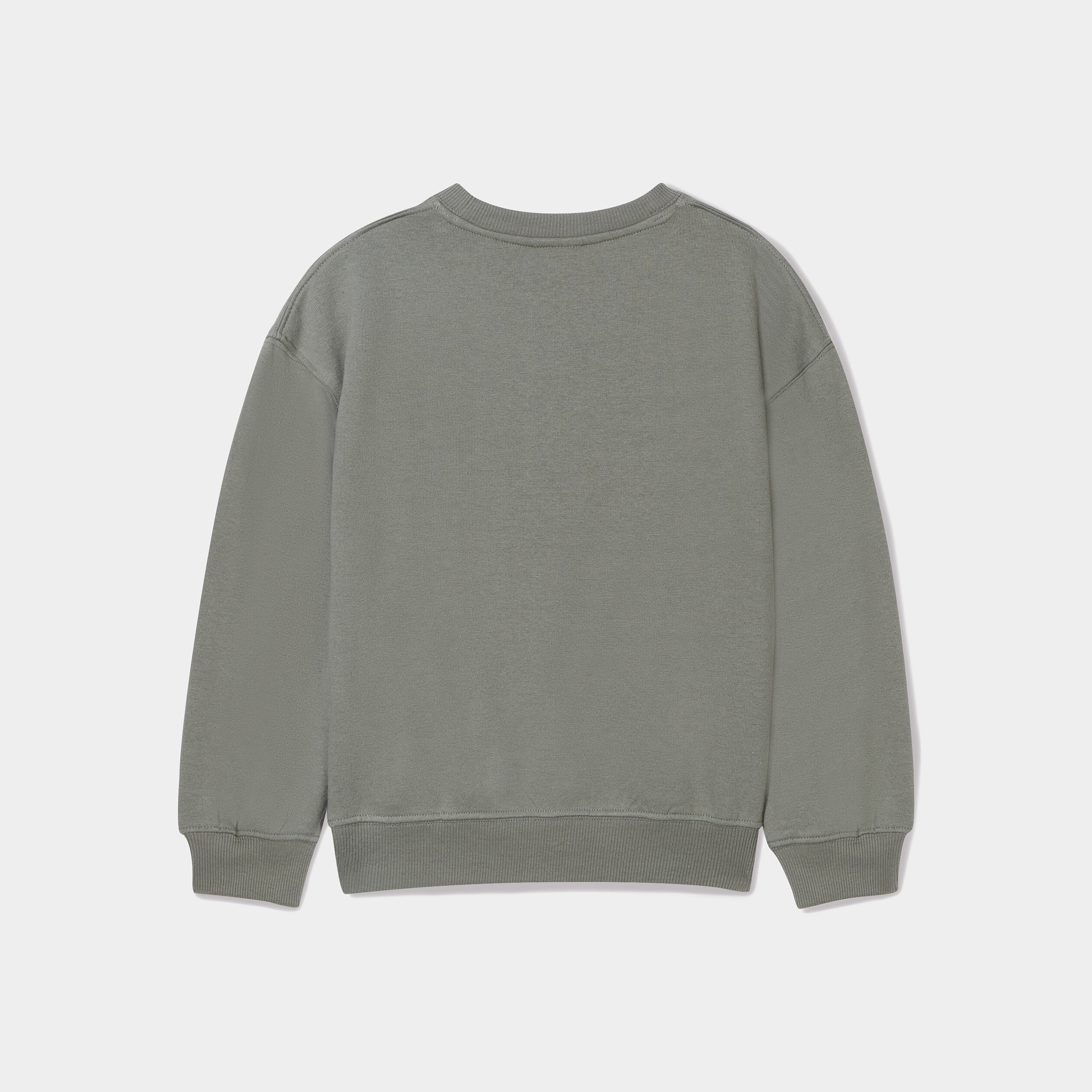 Sweat col rond manches longues Minnie vert kaki fille | La Halle