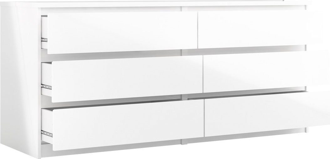 Home affaire Kommode Naia, Elegante und moderne Kommode mit 6 geräumige Schubladen