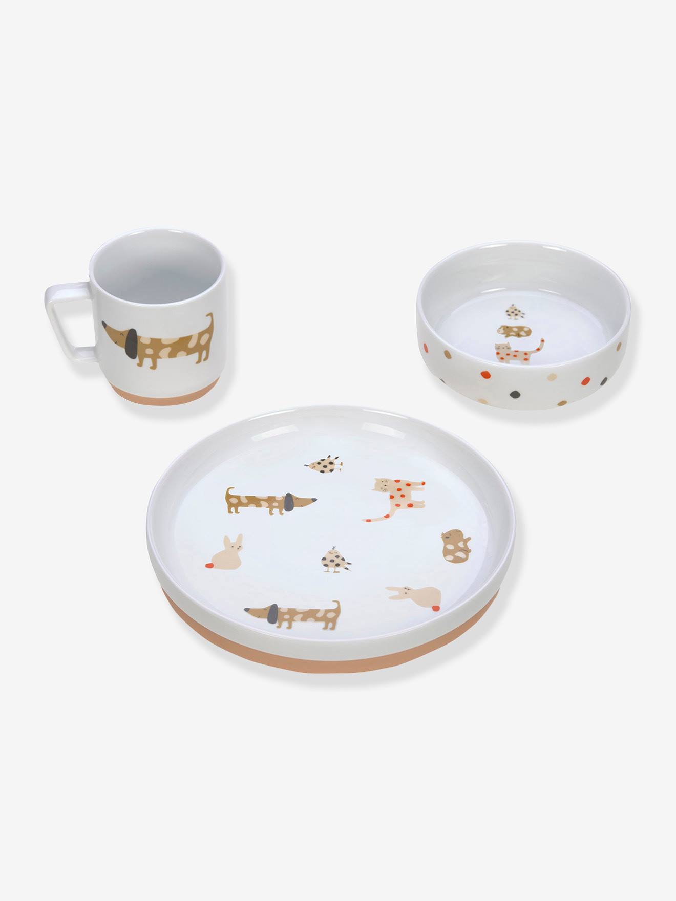Coffret repas LÄSSIG en porcelaine little mateys royal blue