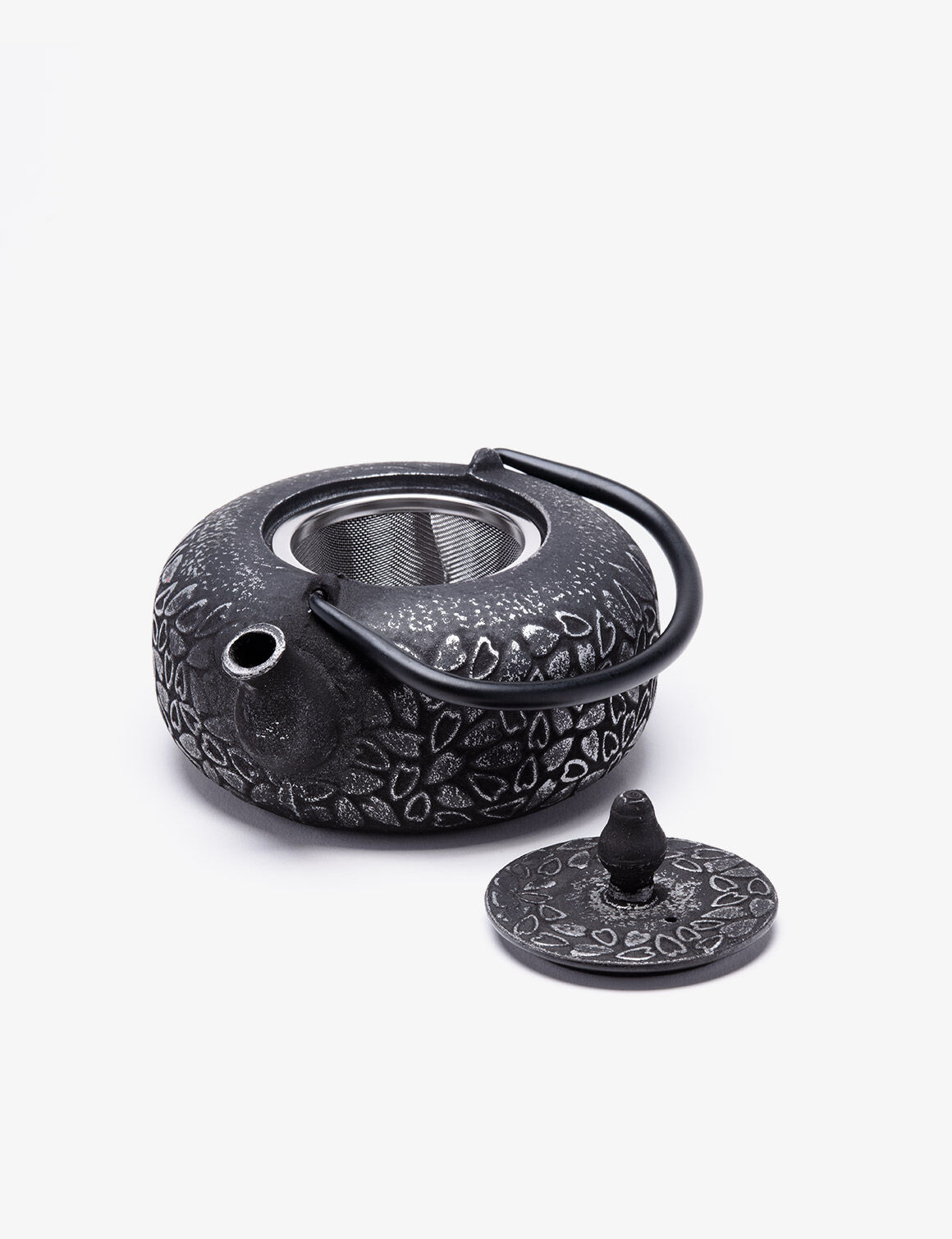 Théière Fonte de Chine  Yezi 0,6 L  noir/argent