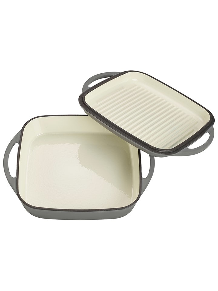 Echtwerk 2tlg. Universalbräter mit Deckel in Grau - (B)25,5 x (H)31 x (T)5 cm günstig kaufen onesize