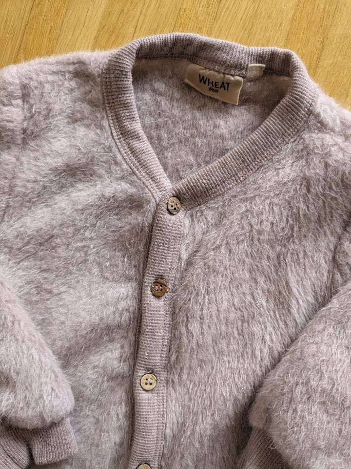 Wheat 100% Merino Wollfleece Jacke Cardigan in Flieder Lila günstig kaufen 86