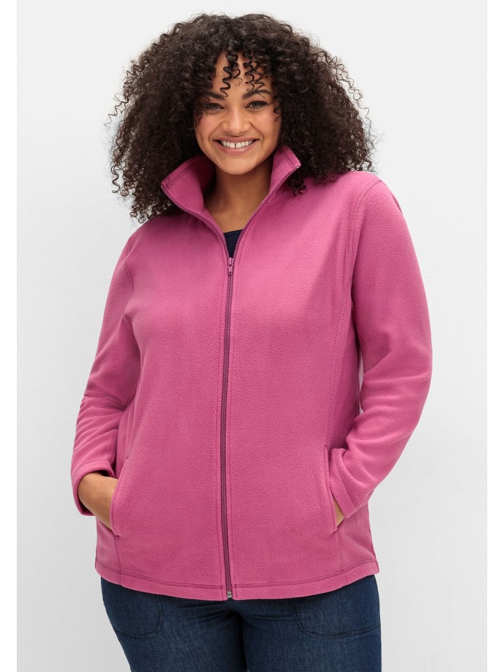 sheego Fleecejacke in fuchsia günstig kaufen