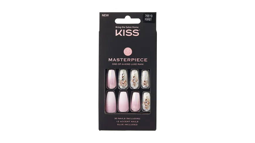 KISS Masterpiece Nails Kitty Gurl rose mit Strasssteinen