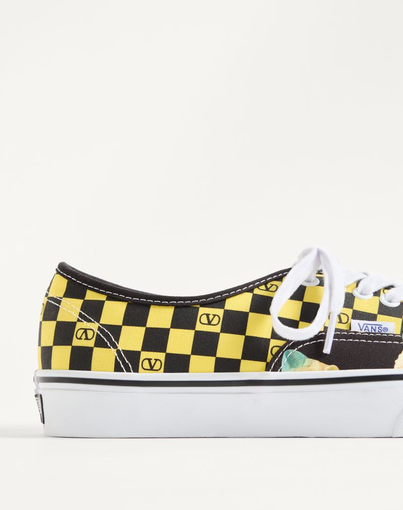 Sneaker Low-Top Valentino Garavani And Vans In Tessuto Con Stampa VLogo Checkerboard E Stampa Le Chat De La Maison