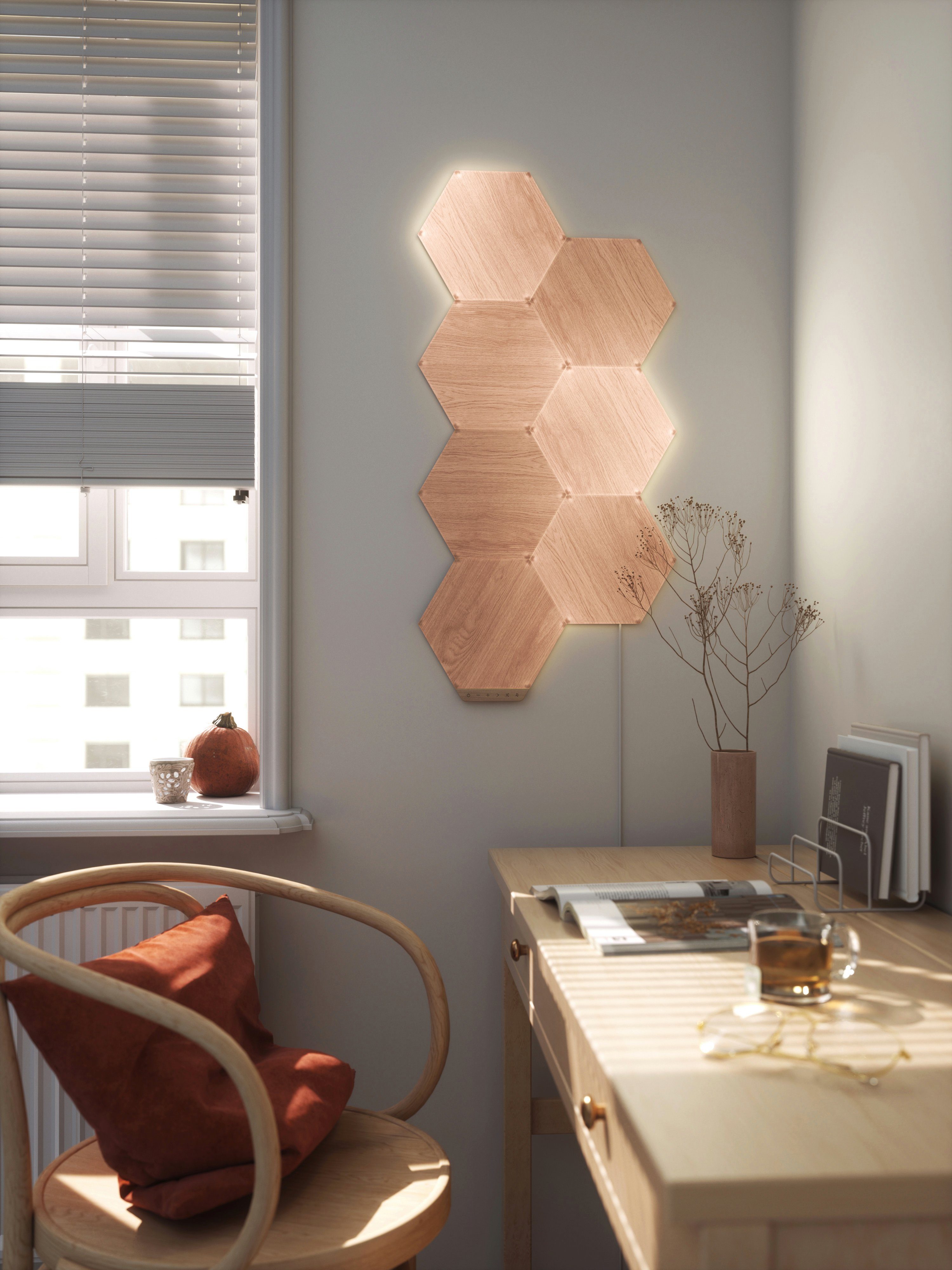 nanoleaf LED Panel Wood Look, Dimmfunktion, LED fest integriert, Farbwechsler