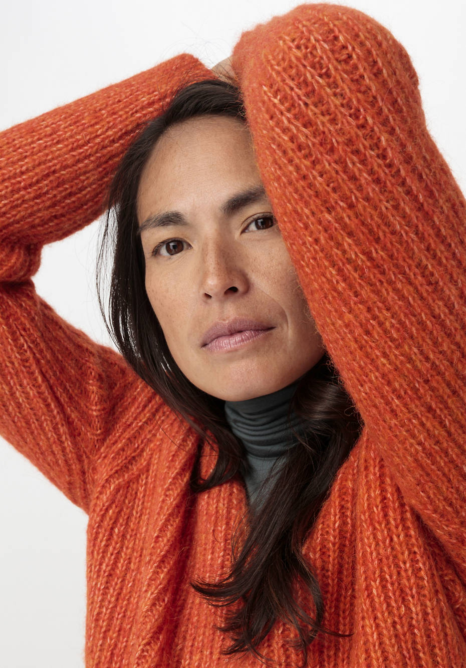 Pullover aus Alpaka mit Bio-Baumwolle