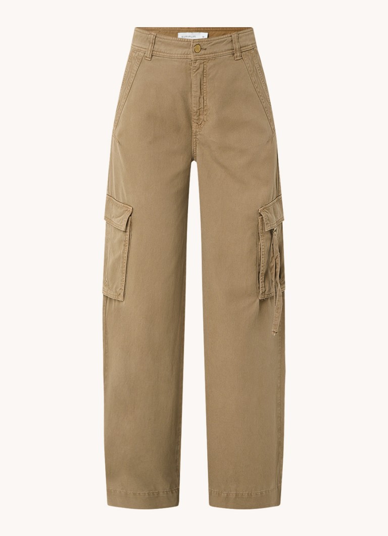 Pantalon cargo Summum taille haute coupe large avec poches plaquées