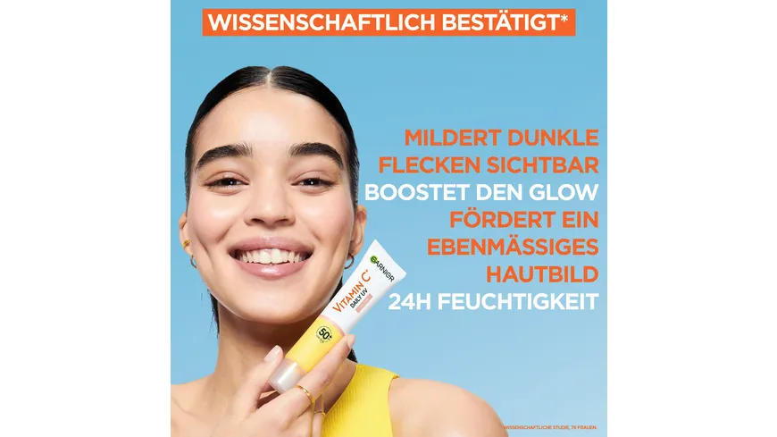 Garnier SkinActive Vitamin C Tägliches Sonnenfluid Glow LSF 50+ 40 ml