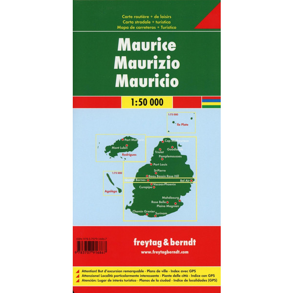 Mauritius - Rodrigues, Autokarte 1:50.000 - Straßenkarte