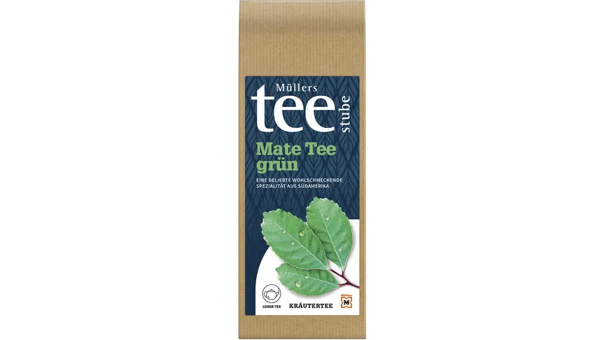 Müllers Teestube Kräutertee Lose Mate Tee Grün 80 g