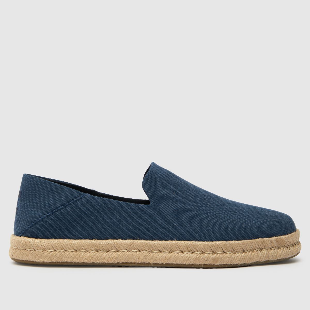 TOMS – Santiago – Marinblå loafers med repmönster