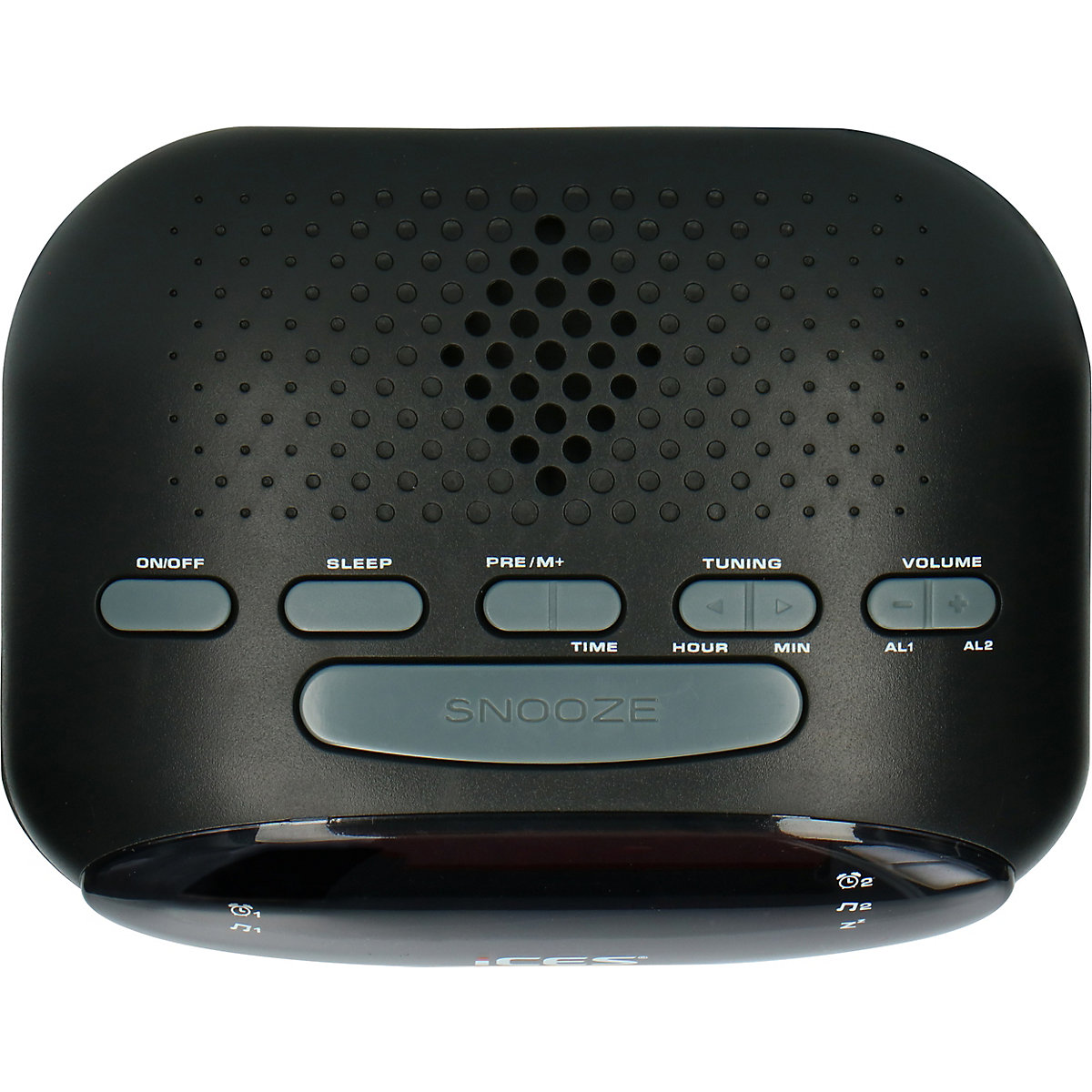 ICR-210 Black - Radiowecker mit UKW-Radio, schwarz