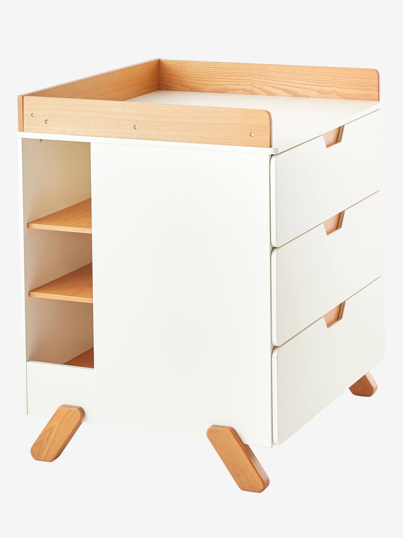 Vertbaudet Babyzimmer Wickelkommode PIROUETTE - weiß/natur