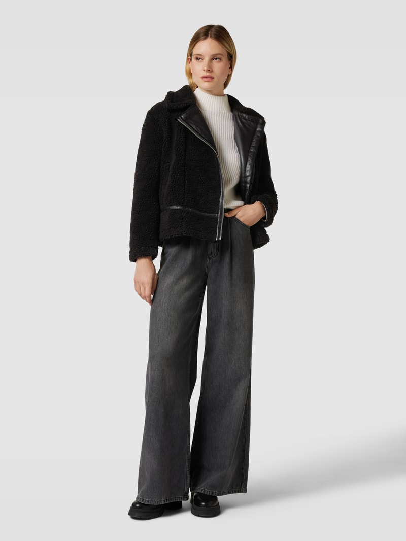 Jacke aus Teddyfell Modell 'NADIA' in schwarz