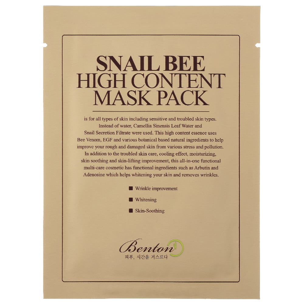 Benton Snail Bee High Content Mask 20 g