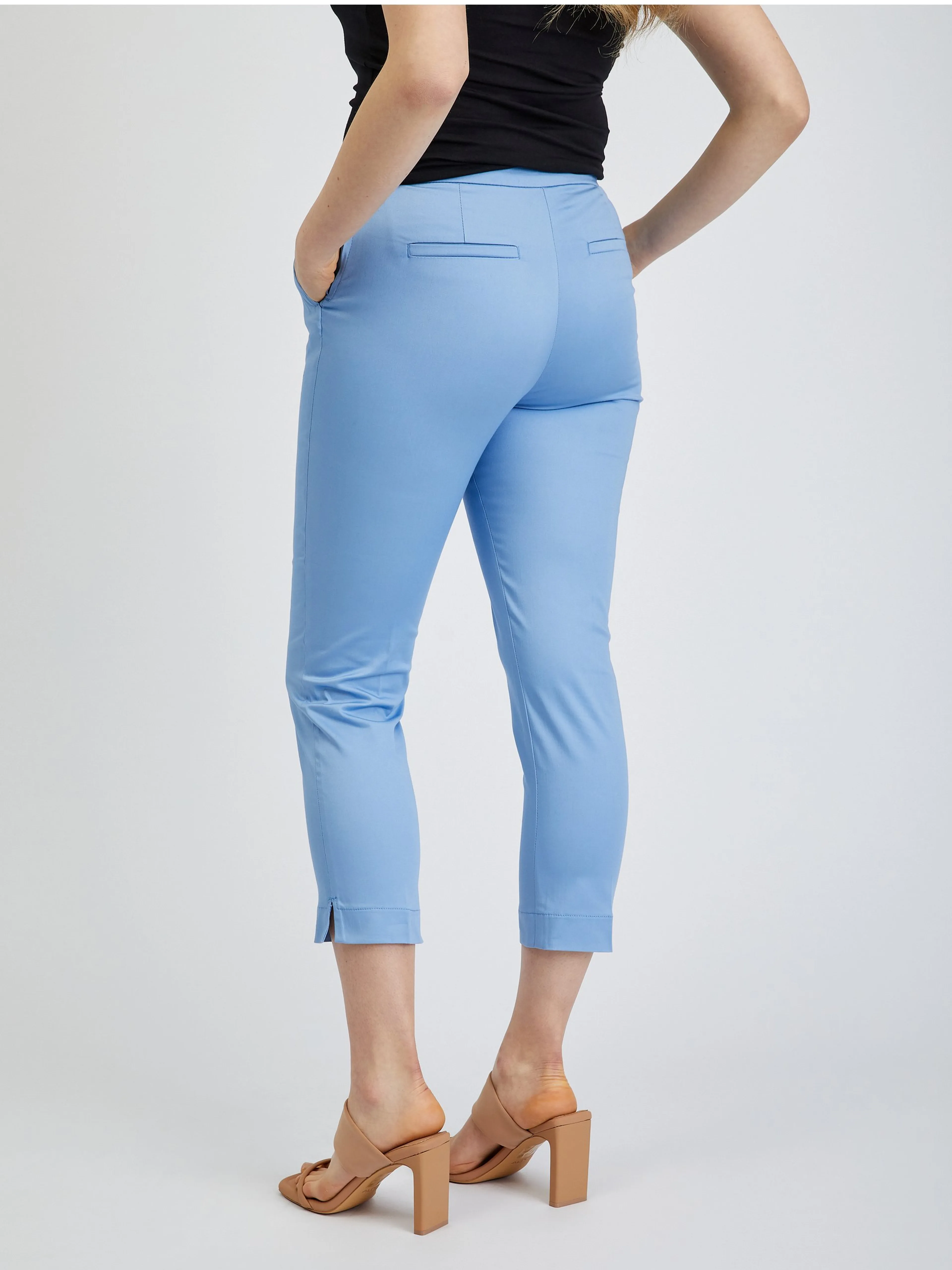 Hellblaue Damen-Cropped-Hose ORSAY