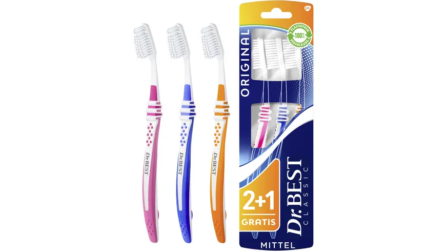 Dr.BEST Classic Original mittel 2+1 Zahnbürste