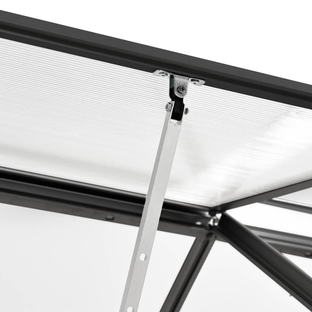 vidaXL Gewächshaus Gewächshaus Anthrazit Aluminium 1,33 m²