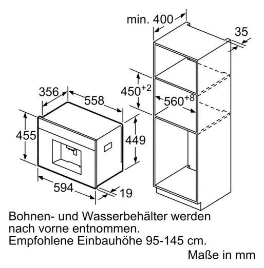 BOSCH Einbau-Kaffeevollautomat CTL636ES1