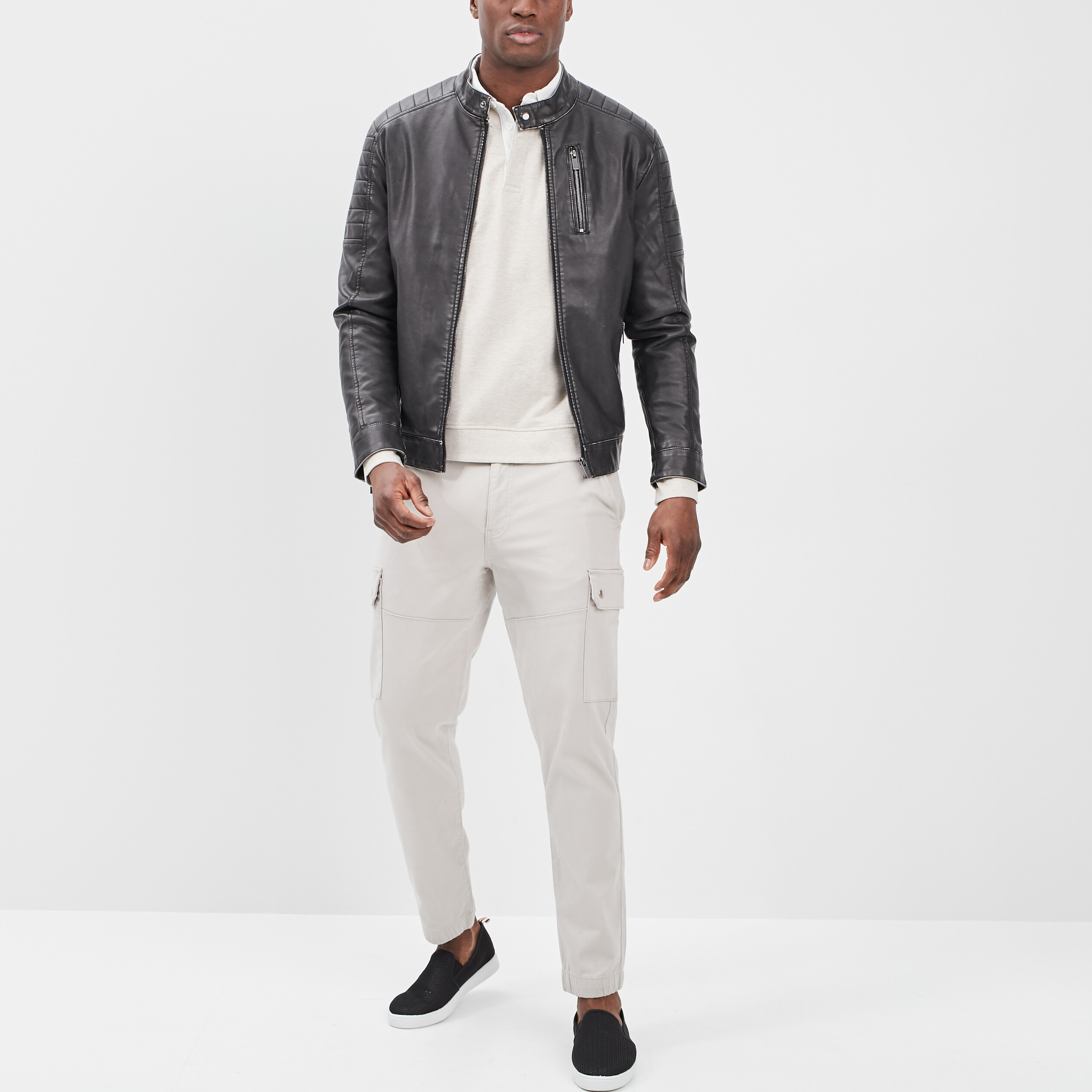 Polo manches longues sable homme | La Halle