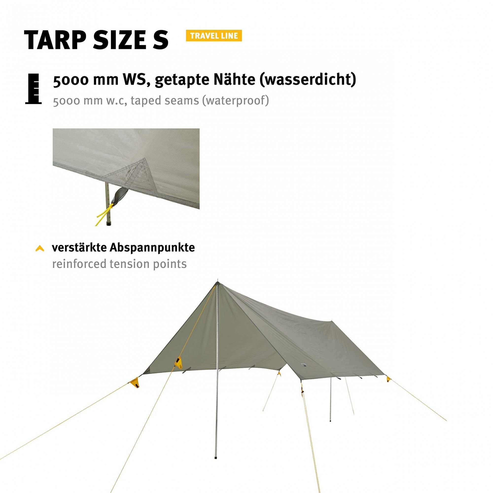 Wechsel Tents Tarp-Zelt Tarp S - Travel Line - Universal Zeltdach, 290 X 400 cm