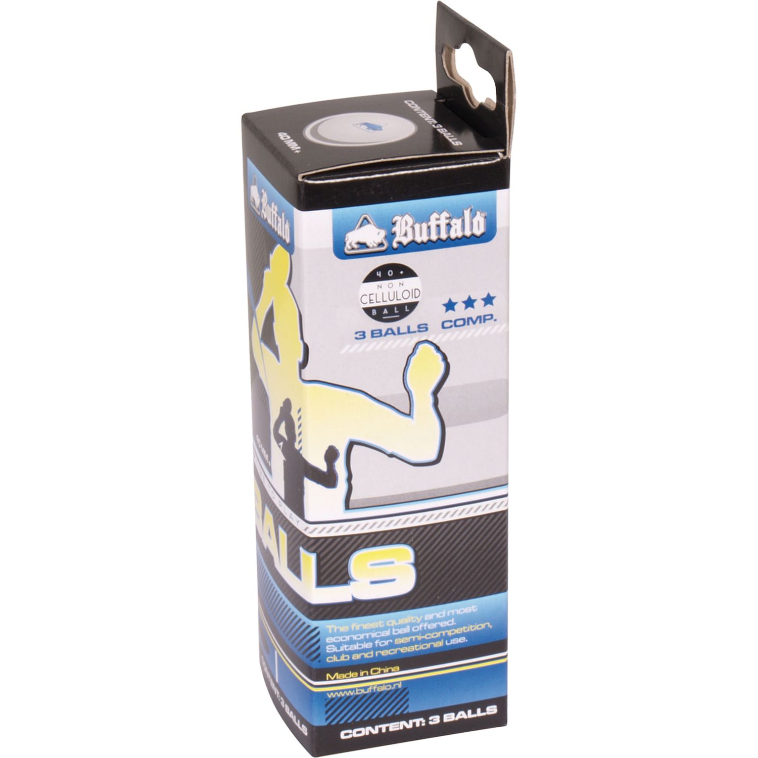 Buffalo Competitie Set von 3 Tischtennisbälle