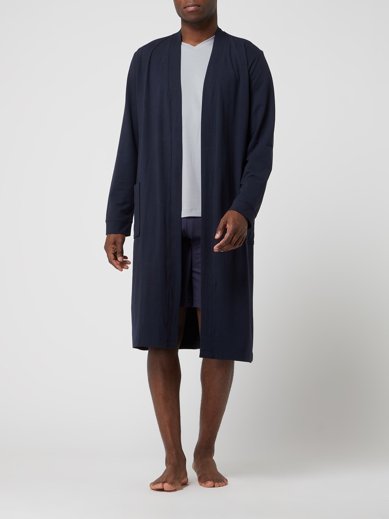 Bademantel mit Modal-Anteil in marineblau