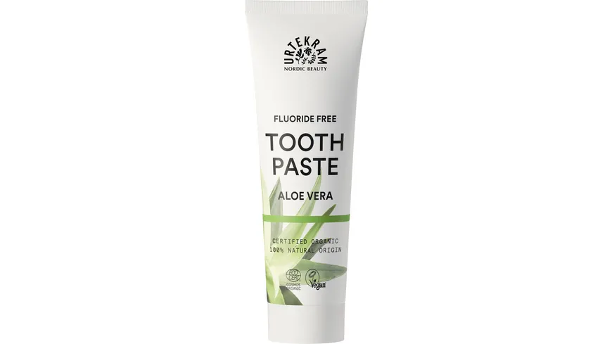 URTEKRAM Aloe Vera Toothpaste Zahnpasta ohne Fluorid 75 ml