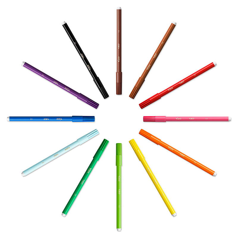BIC Tusj 12-pk Kids Visa Colour 880 BIC