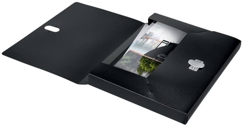 Leitz Recycle Dokumentenmappe DIN A4 Schwarz 80% Recycelter Kunststoff