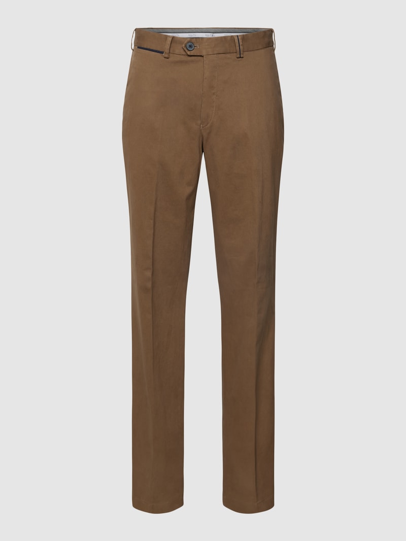 Regular Fit Chino mit Paspeltaschen Modell 'PEAKER' in hellbraun
