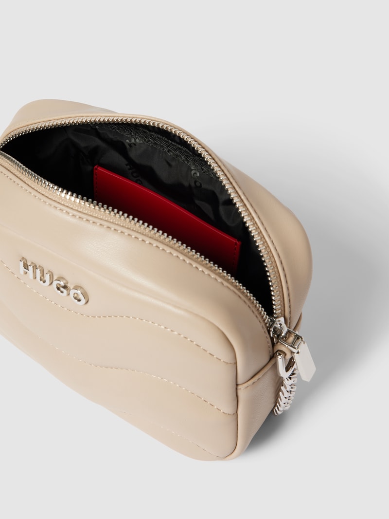 Handtasche mit Steppnähten Modell 'Lizzie' in sand
