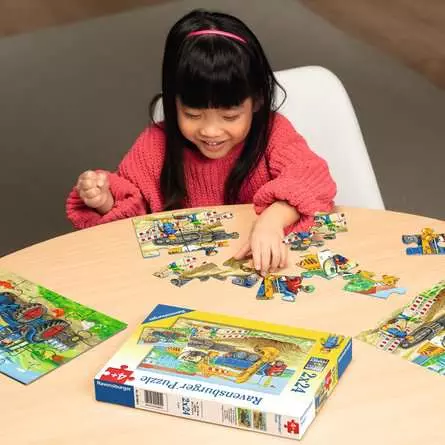 Kinderpuzzle ab 3 Jahren - Ferien auf dem Pferdehof - 12 Teile