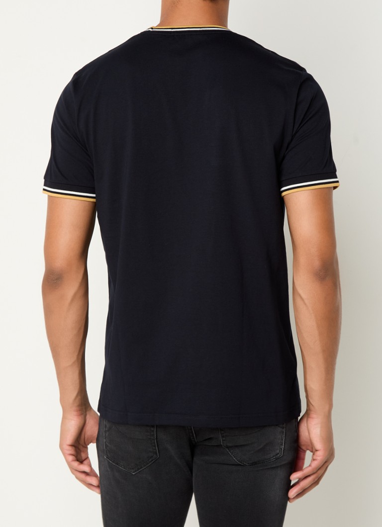 Tricou Fred Perry Twin cu logo brodat