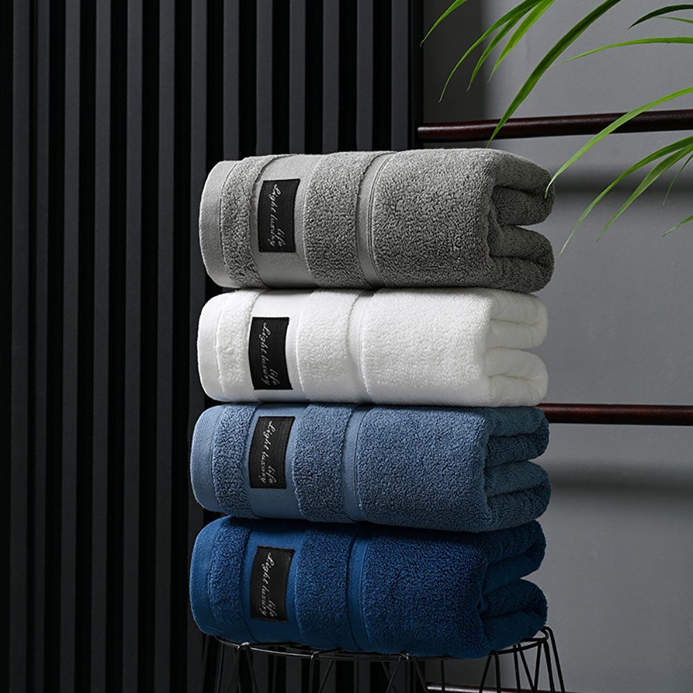 SCOHOME Saunatuch Baumwolle Saunatuch, verdickt Besticktes Badetuch 70*140cm, Weich und bequem, Geeignet für Männer und Frauen