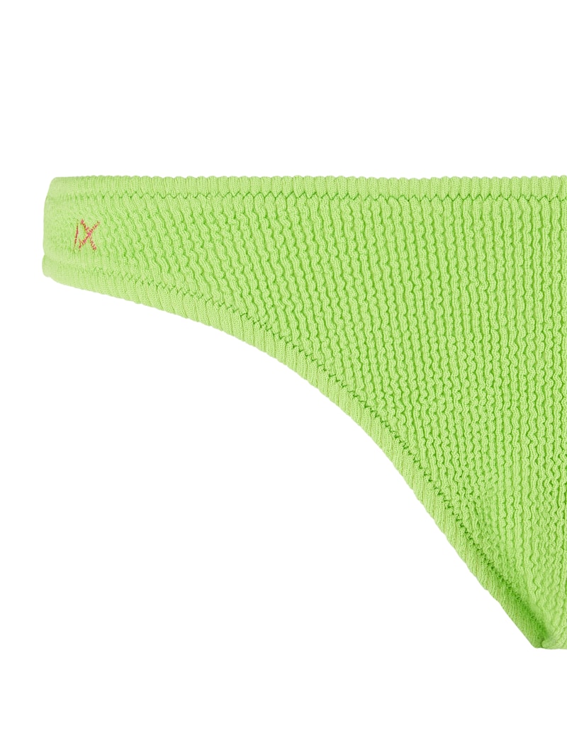 Bikini-Hose mit Rippenstruktur Modell 'Naida' in grün