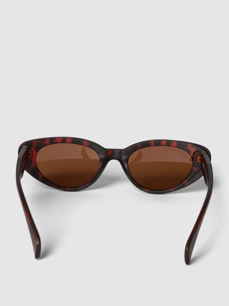 Sonnenbrille mit Animal-Print Modell 'Puerto Rico' in mittelbraun