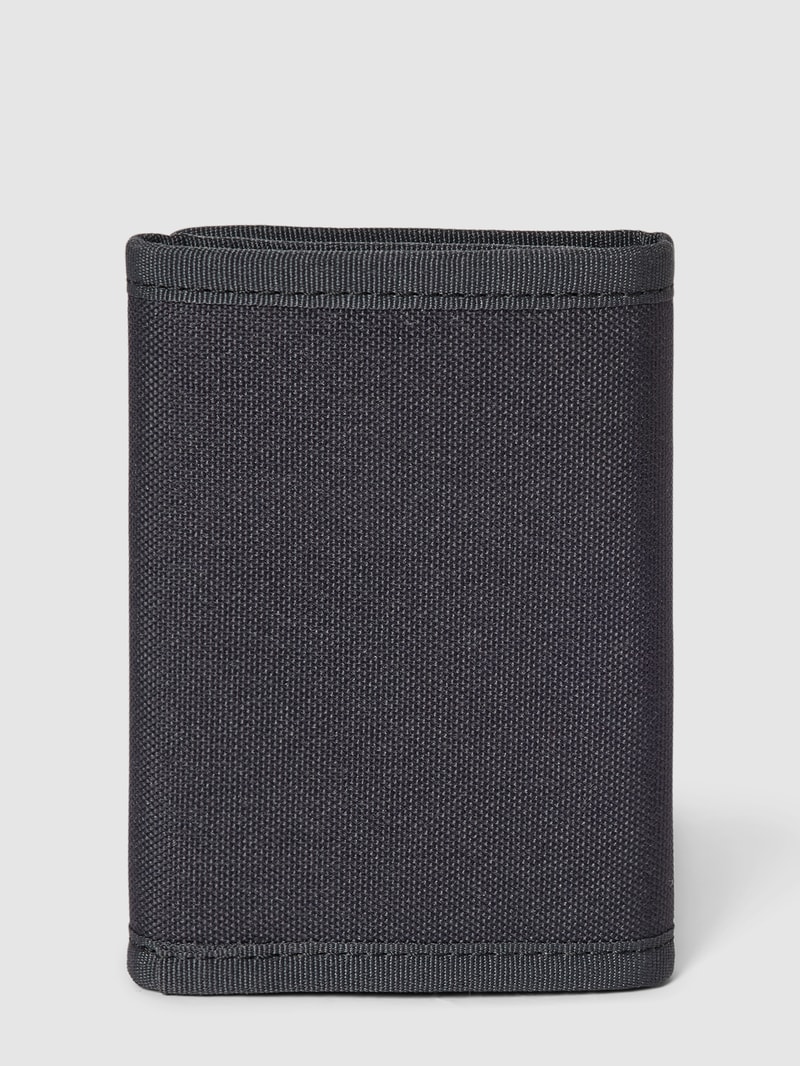 Portemonnaie mit Label-Details Modell 'Batwing' in schwarz
