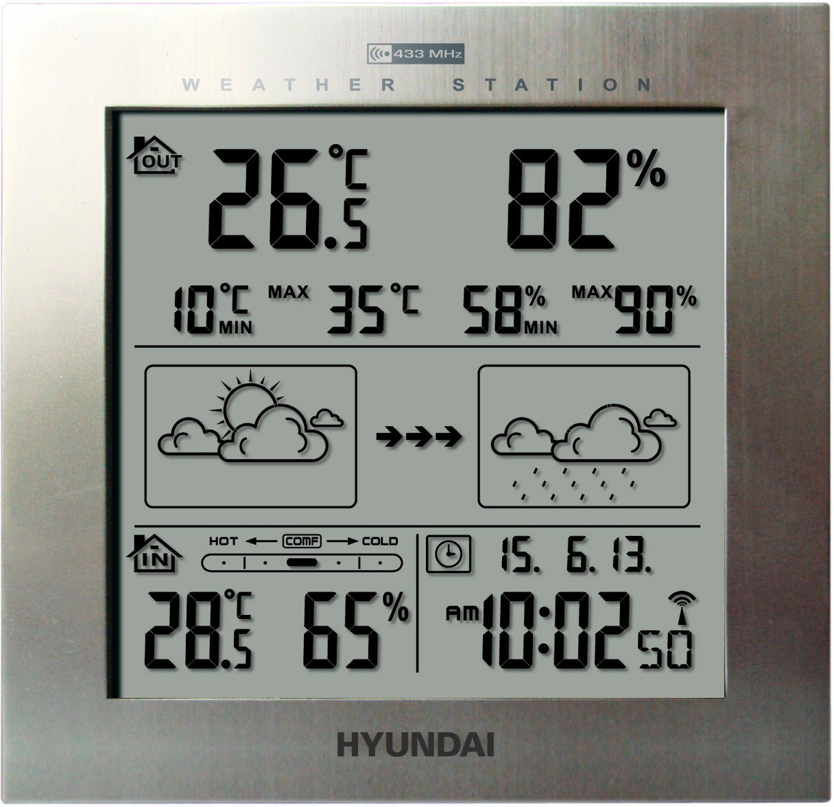 Hyundai Hyundai WS2244W Wetterstation (mit Außensensor)