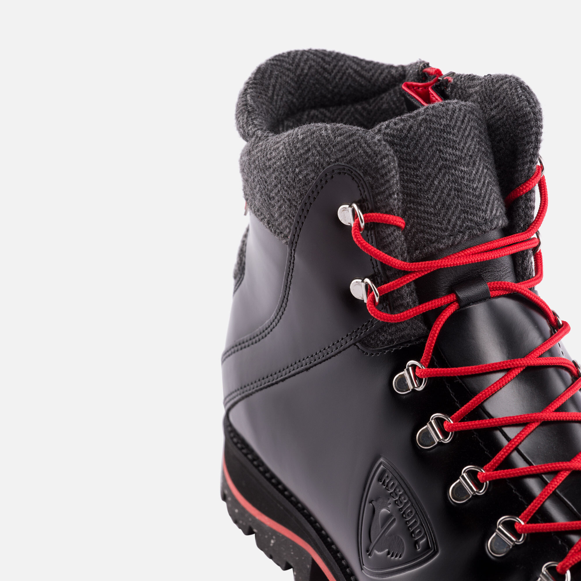 Bottines Chamonix noires brillantes homme
