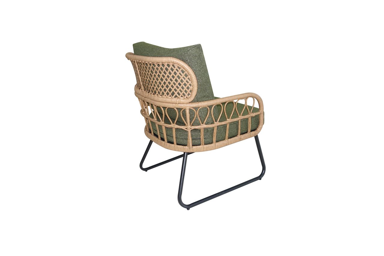 Happy Home Happy Home Rattan-Gartenset 5 tlg. mit Sitzkissen HGS51-GRN, grün