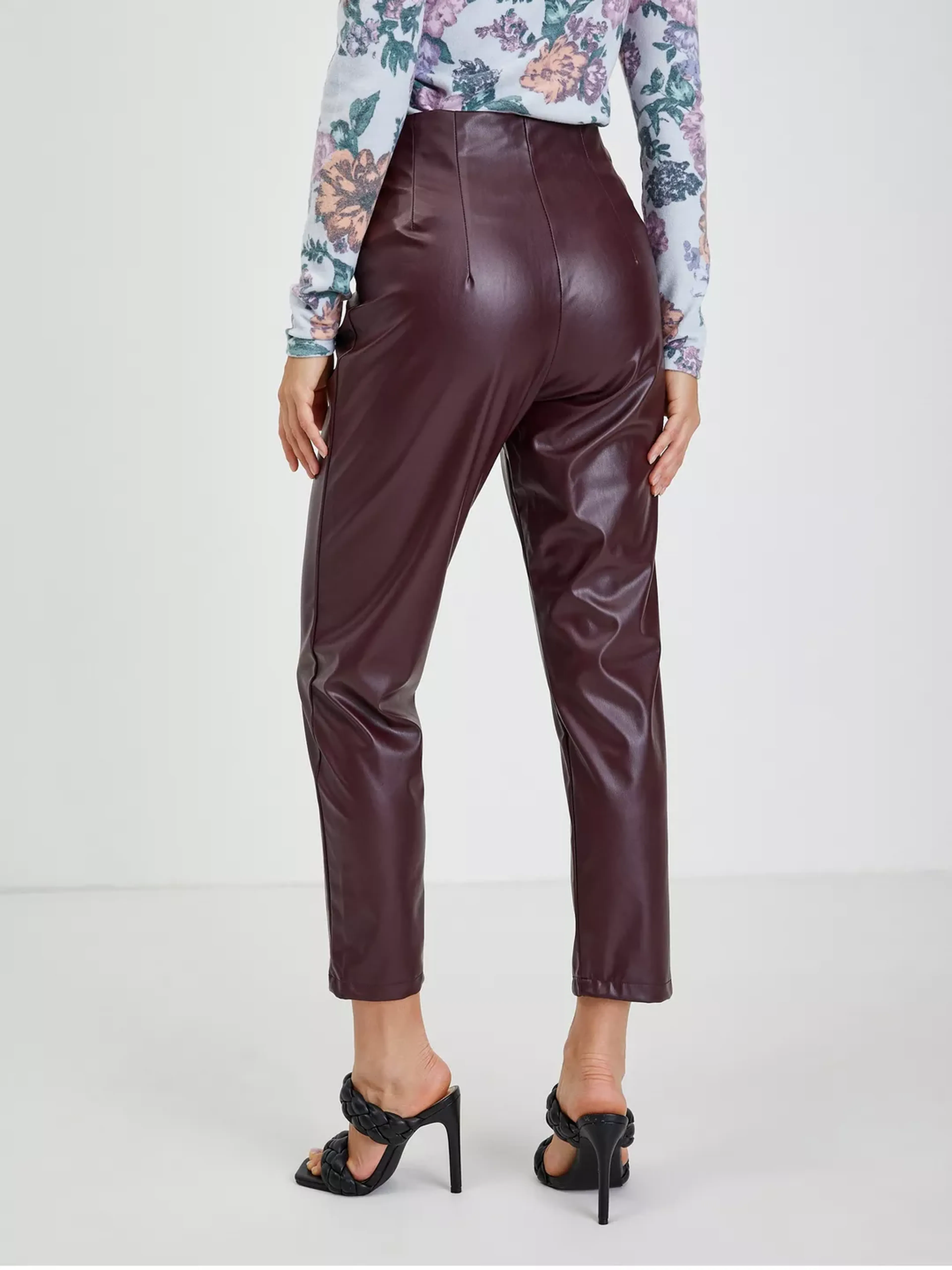 Burgunderrot Damen Kunstederhose ORSAY