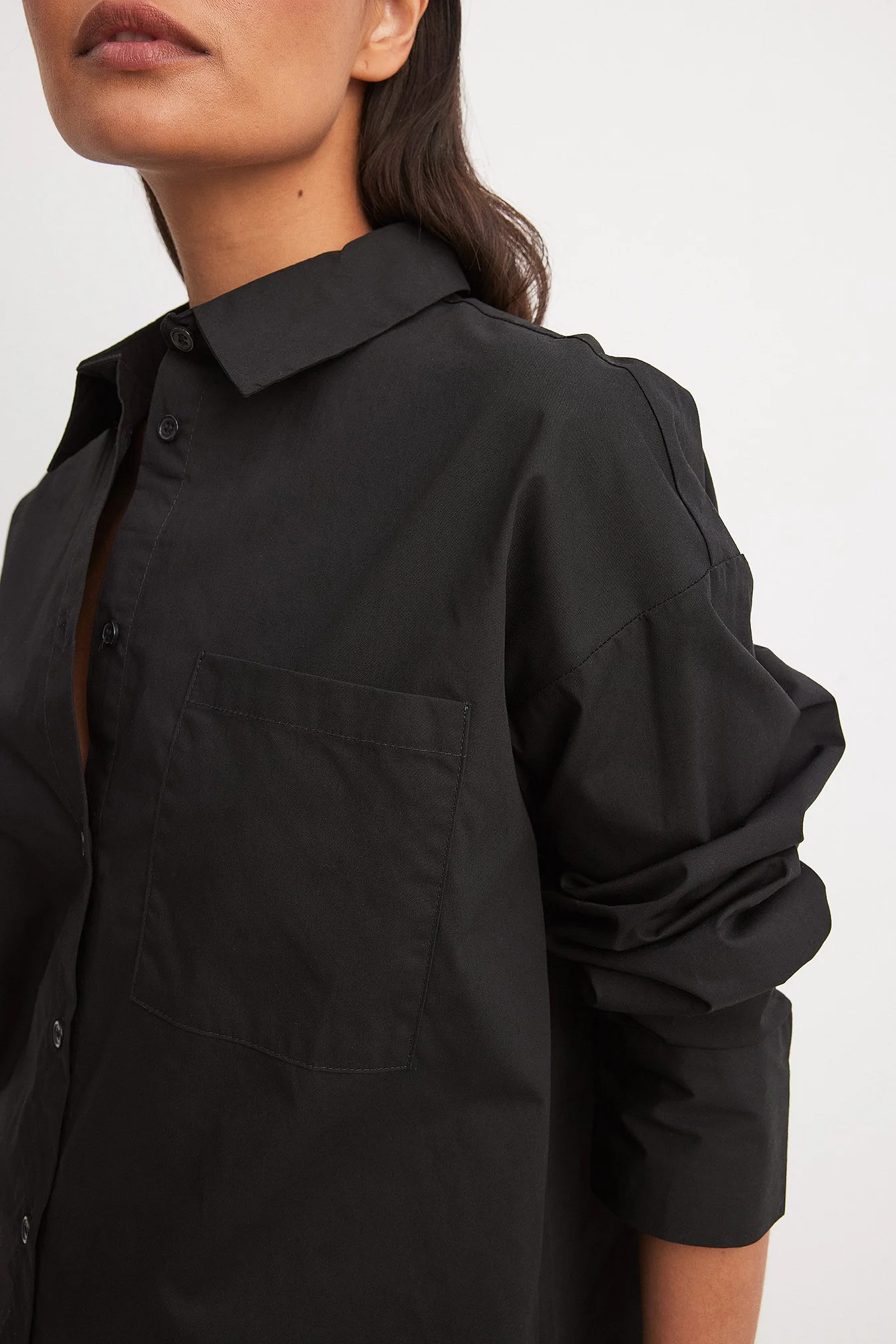 Oversize-Hemd mit Taschendetail aus Baumwolle