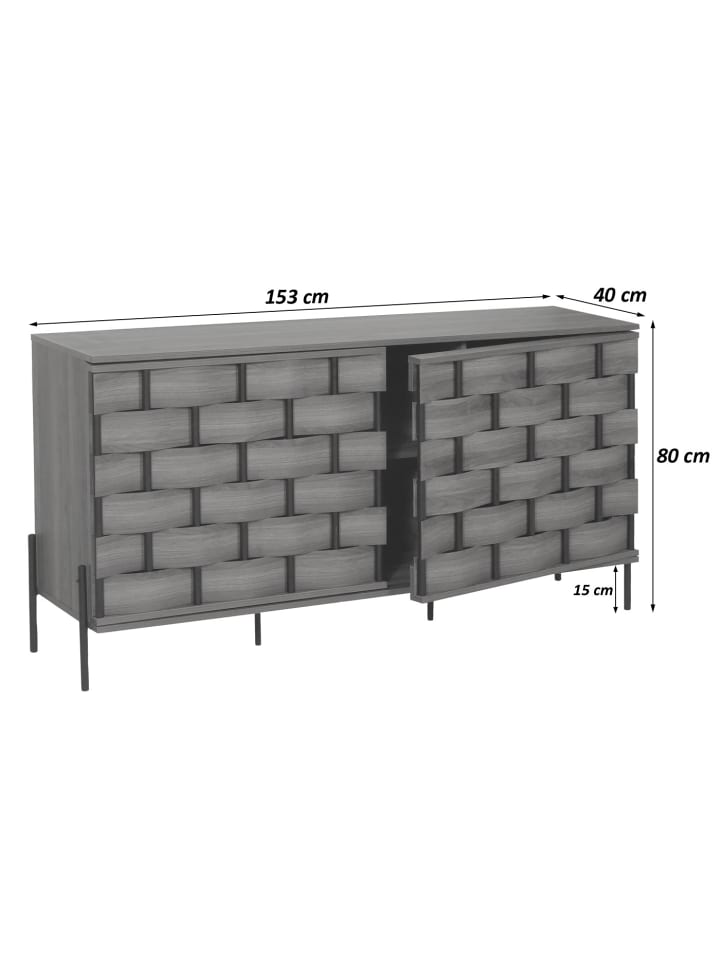 MCW Sideboard M44 Flecht-Design Push-to-open Türen günstig kaufen onesize
