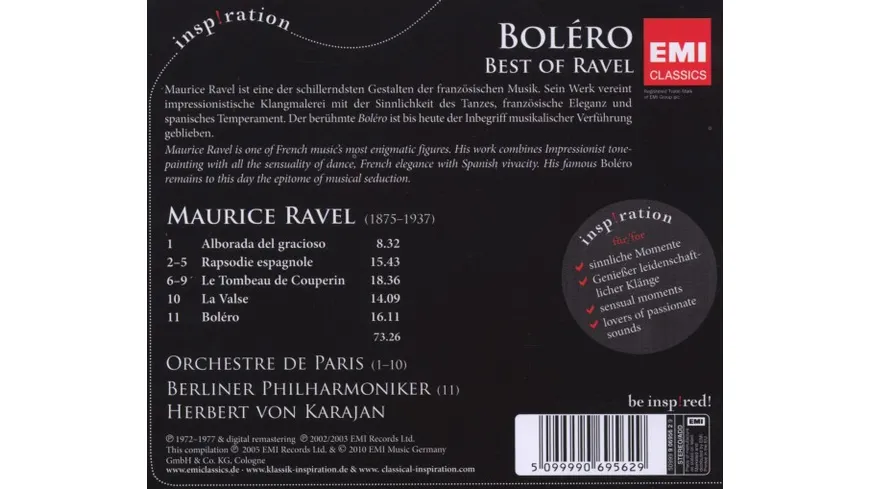 Boléro-Best Of Ravel Inspiration Series