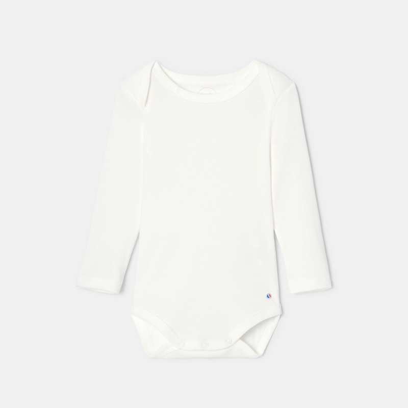 Lot de 2 bodies à manches longues en coton blanc mixte Absorba