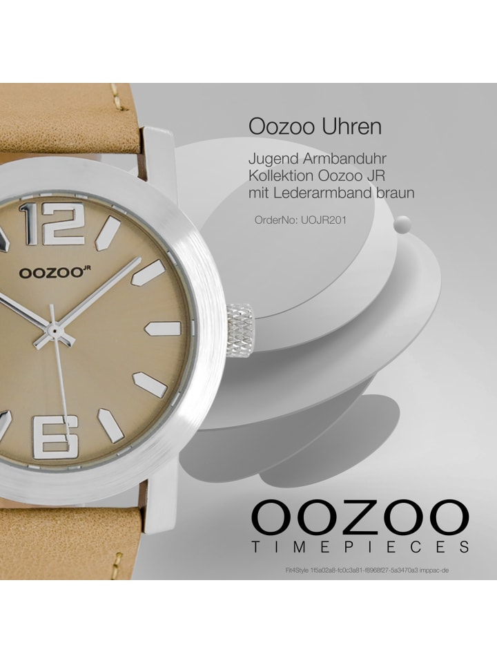 Oozoo Analog-Armbanduhr Oozoo JR braun, beige mittel (ca. 38mm) günstig kaufen onesize