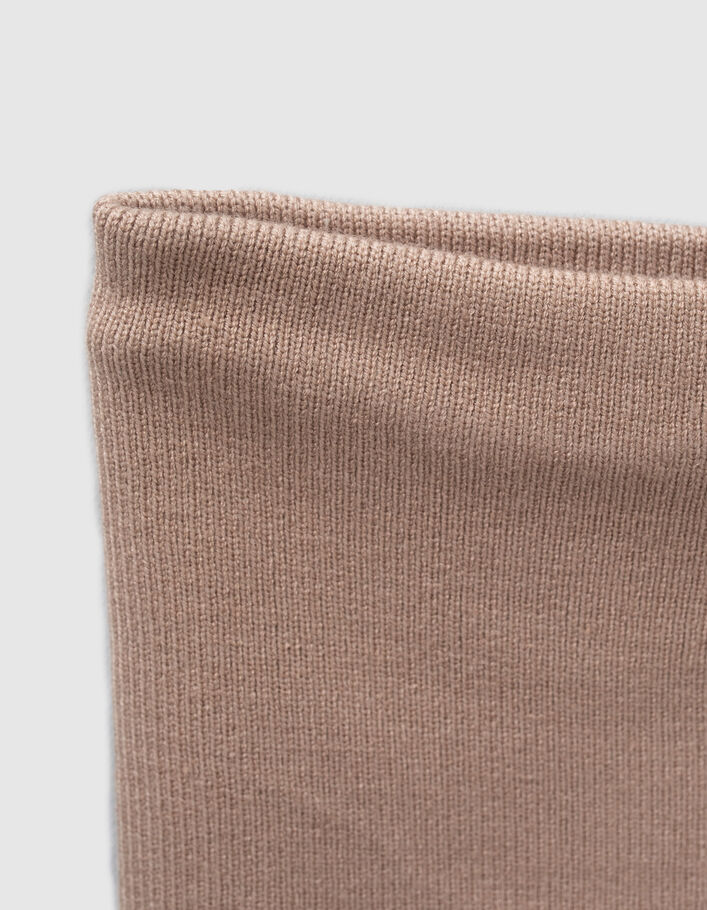 Snood beige tricot étiquette basketball garçon