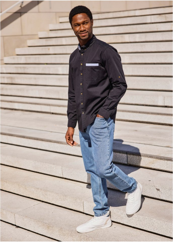 Twill-Langarmhemd